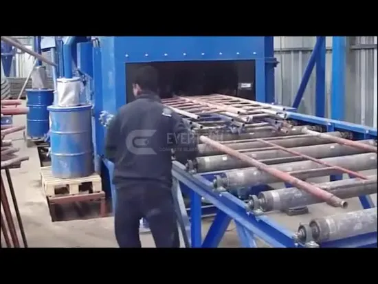 足場システム、フレーム、その他の小部品の洗浄用ショットブラストマシン