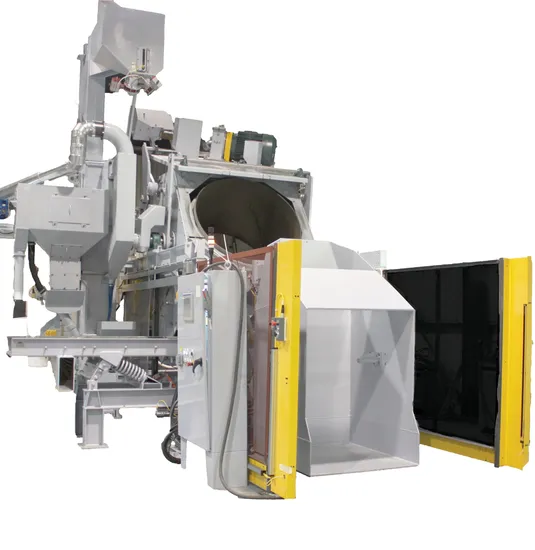 小型ポータブル連続タンブルローリングドラム自動洗浄金属表面ショットブラストマシン