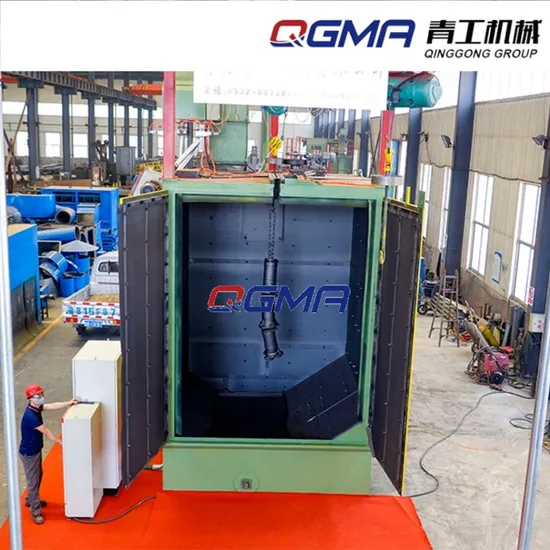 ハンガーフック式自動/小型鋳造部品用ショットブラスト機