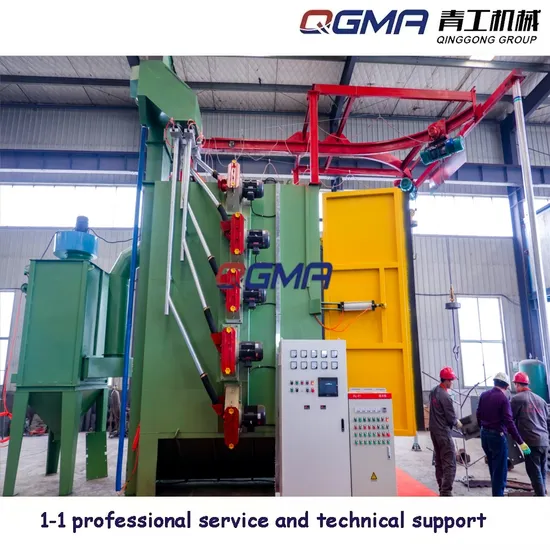 小型・中型鋳物加工用シングルフックショットブラスト機